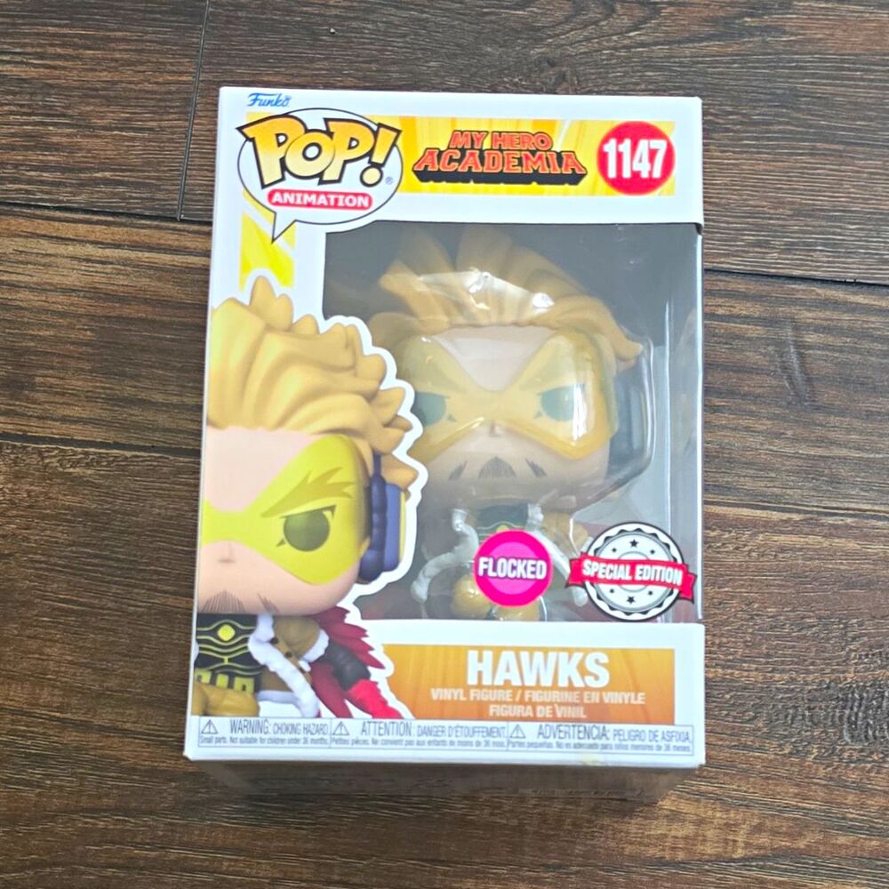Funko Pop! Animation My Hero Academia Hawks #1147 Flocked Special Edition